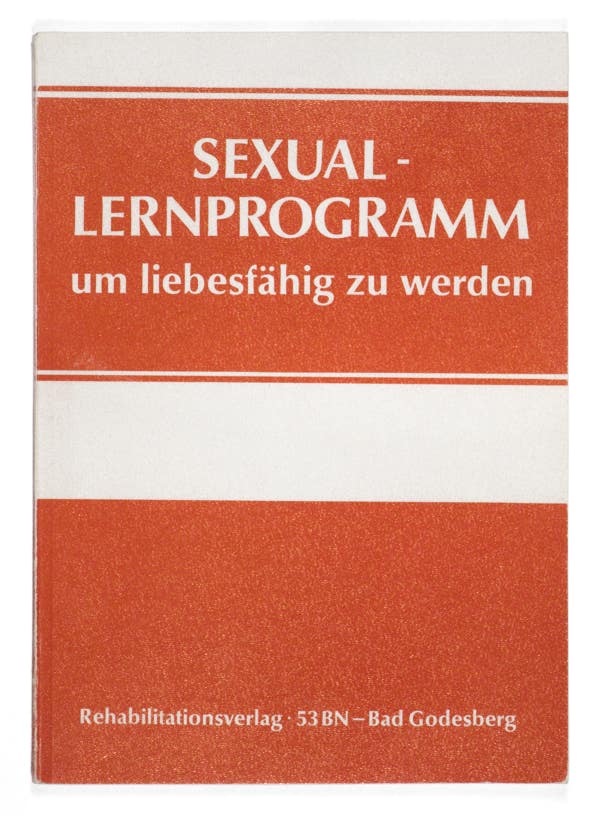 Book of Herbert Stattler’s reserve shelf, a collection of sex education books and related literature since 1904.