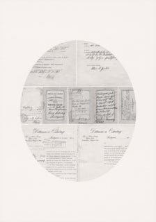 Untitled (Permanent visa), 2024, pencil on paper, 100 x 70 cm