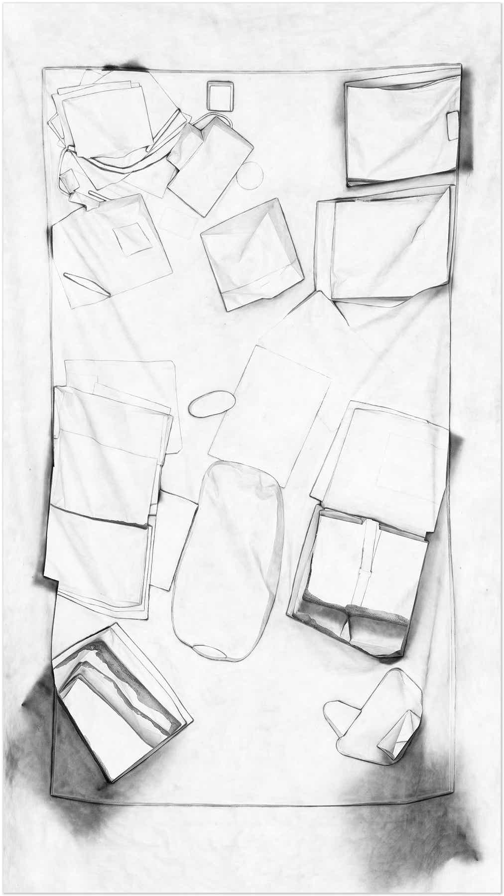 Gelatin silver print of the series »Schreibtische« [Desks] by Herbert Stattler.